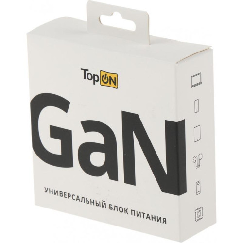Блок питания TopON TOP-GaN-100WB автоматический 100W 5V-20V 5A 2xUSB от бытовой электросети LED индикатор Блок питания TopON TOP-GaN-100WB автоматический 100W 5V-20V 5A 2xUSB от бытовой электросети LED индикатор