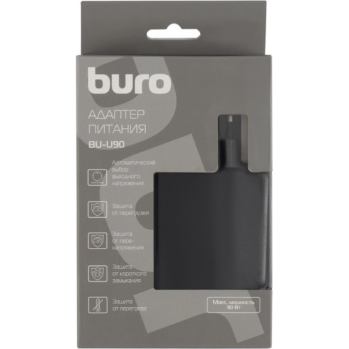 Блок питания Buro BU-M45 ручной 70W 12V-20V 8-коннект. 3A от бытовой электросети Блок питания Buro BU-M45 ручной 70W 12V-20V 8-коннект. 3A от бытовой электросети