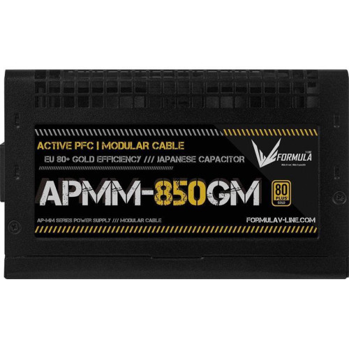 Блок питания Formula ATX 850W APMM-850GM Gen.5 80+ gold (20+4pin) APFC 120mm fan 8xSATA Cab Manag RTL [APMM-850GM]