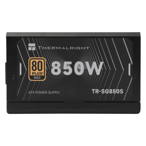 Блок питания 850W/ Power Supply Thermalright, 850W 80+ Gold (ATX, 3.1, PCIe 5.1, Non-modular, 1x24(20+4)pin, 1xCPU 8(4+4)pin, 2xPCIe*2 8(6+2)pin, 5xSATA3, 1x12+4pin (12VHPWR PCIe 5.1 12+4pin 600mm), 3xMOLEX4pin, Active, 120x120mm, 150x140x86mm, APFC, blac