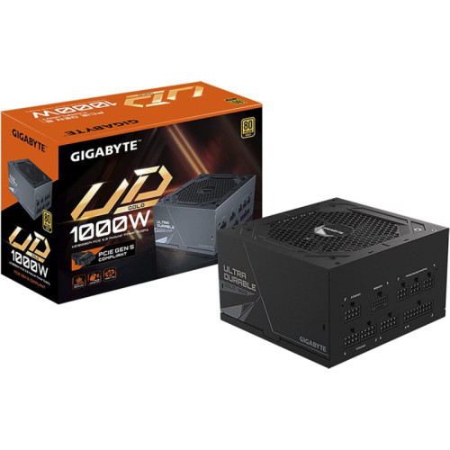 Блок питания Gigabyte ATX 1000W GP-UD1000GM PG5 Gen.5 80+ gold (20+4pin) APFC 120mm fan 8xSATA Cab Manag RTL [GP-UD1000GM PG5]