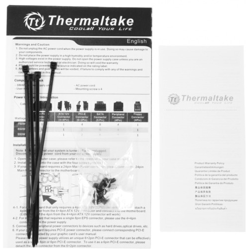 Блок питания Thermaltake ATX 750W Smart BX1 RGB 80+ bronze (20+4pin) APFC 120mm fan color LED 8xSATA RTL [PS-SPR-0750NHSABE-1]