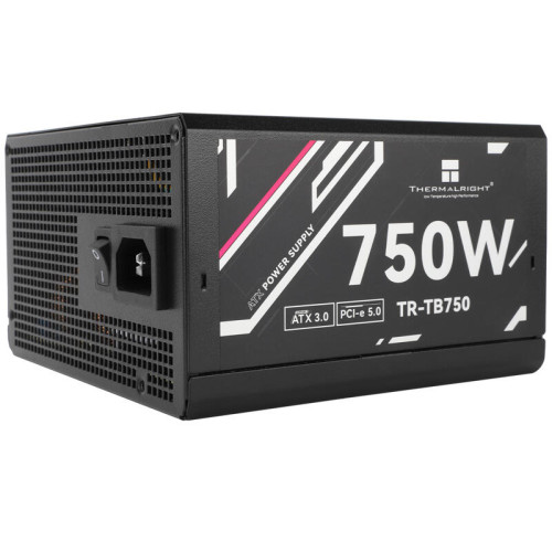 Блок питания 750W/ Power Supply Thermalright, 750W 80+ Bronze (ATX, 3.0, PCIe 5.0, Full modular, 1x24(20+4)pin, 2xCPU 8(4+4)pin, 4xPCIe*2 8(6+2)pin, 3xSATA3, 1x12+4pin (12VHPWR PCIe 5.0 12+4pin 600mm), 3xMOLEX4pin, Active, 120x120mm, 150x140x86mm, APFC, b