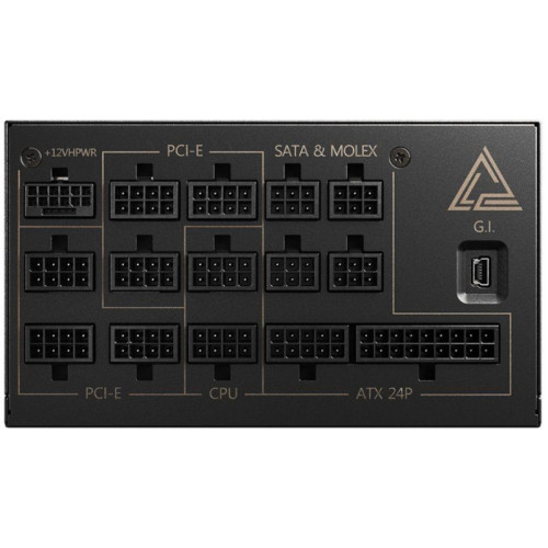 Блок питания ПК/ Power Supply MSI MEG Ai1300P PCIE5, 1300W 80+ Platinum (ATX, 3.1, PCIe 5.1, Full modular, 1x24(20+4)pin, 1xCPU 8(4+4)pin, 8xPCIe*2 8(6+2)pin, 1x12VHPWR, 16xSATA3, 4xMOLEX4pin, Active, 120x120mm, 160x150x86mm, APFC, black) Блок питания ПК/ Power Supply MSI MEG Ai1300P PCIE5, 1300W 80+ Platinum (ATX, 3.1, PCIe 5.1, Full modular, 1x24(20+4)pin, 1xCPU 8(4+4)pin, 8xPCIe*2 8(6+2)pin, 1x12VHPWR, 16xSATA3, 4xMOLEX4pin, Active, 120x120mm, 160x150x86mm, APFC, black)