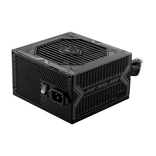 Блок питания ПК/ Power Supply MSI MAG A750BN PCIE5, 750W 80+ Bronze (ATX, 3.0, PCIe 5.0, Non modular, 1x24(20+4)pin, 2xCPU 8(4+4)pin, 2xPCIe*2 8(6+2)pin, 1x12VHPWR, 5xSATA3, 2xMOLEX4pin, Active, 120x120mm, 150x140x86mm, APFC, black)