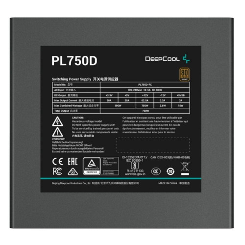 Блок питания ПК Deepcool PL750D