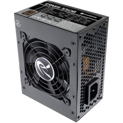 Блоки питания/ Power Supply Raijintek ERMIS 550B, 550W 80+ Bronze (SFX, Non-modular, 1x24(20+4)pin, 1x4+4-pin CPU, 2x6+2-pin PCIe, 3xSATA3, Active, 80x80mm, 125x100x64mm, APFC, black)