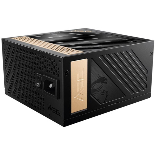 Блок питания ПК/ Power Supply MSI MEG Ai1300P PCIE5, 1300W 80+ Platinum (ATX, 3.1, PCIe 5.1, Full modular, 1x24(20+4)pin, 1xCPU 8(4+4)pin, 8xPCIe*2 8(6+2)pin, 1x12VHPWR, 16xSATA3, 4xMOLEX4pin, Active, 120x120mm, 160x150x86mm, APFC, black) Блок питания ПК/ Power Supply MSI MEG Ai1300P PCIE5, 1300W 80+ Platinum (ATX, 3.1, PCIe 5.1, Full modular, 1x24(20+4)pin, 1xCPU 8(4+4)pin, 8xPCIe*2 8(6+2)pin, 1x12VHPWR, 16xSATA3, 4xMOLEX4pin, Active, 120x120mm, 160x150x86mm, APFC, black)