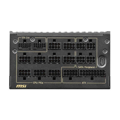 Блок питания ПК MSI MEG Ai1600T PCIE5 , 1600W, 80+ Titanium, полностью модульный, ATX 3.1, PCIE5.1, RTL