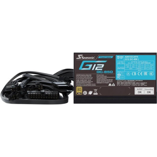 Блок питания Seasonic ATX 850W G12 GC-850 80+ gold (20+4pin) APFC 120mm fan 6xSATA RTL [G12 GC-850 SSP-850RT2]