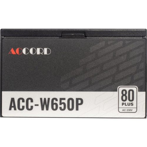 Блок питания Accord ATX 650W ACC-W650P 80 PLUS WHITE (20+4pin) 120mm fan 6xSATA RTL [ACC-W650P]