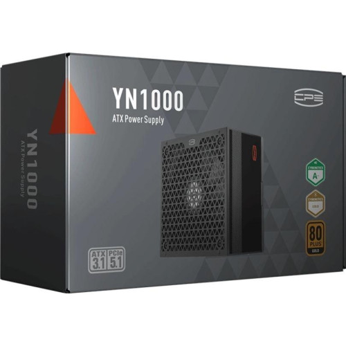 Блок питания PcCooler ATX 1000W P5-YN1000-G1F 80+ gold (20+4pin) APFC 120mm fan 6xSATA Cab Manag RTL [P5-YN1000-G1FFBK1-EU]