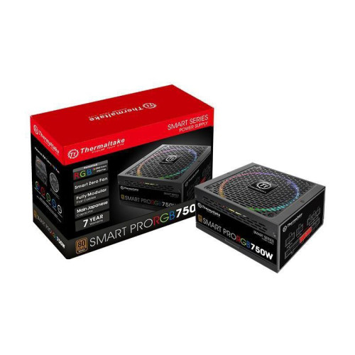 Блок питания Thermaltake ATX 750W SMART PRO RGB 80+ bronze (20+4pin) APFC 140mm fan color LED 9xSATA Cab Manag RTL [PS-SPR-0750FPCBEU-R]