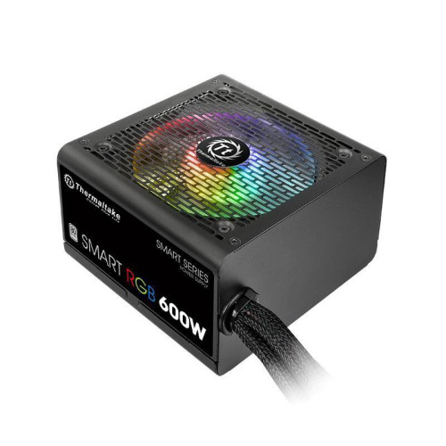 Блок питания Thermaltake ATX 600W Smart RGB 600 80+ (20+4pin) APFC 120mm fan color LED 6xSATA RTL [PS-SPR-0600NHSAWE-1]