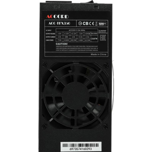 Блок питания Accord TFX 350W ACC-TFX350 24pin 80mm fan 3xSATA [ACC-TFX350]