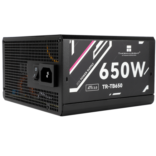 Блок питания 650W/ Power Supply Thermalright, 650W 80+ Bronze (ATX, 3.0, Full modular, 1x24(20+4)pin, 2xCPU 8(4+4)pin, 4xPCIe*2 8(6+2)pin, 3xSATA3, 3xMOLEX4pin, Active, 120x120mm, 150x140x86mm, APFC, black)
