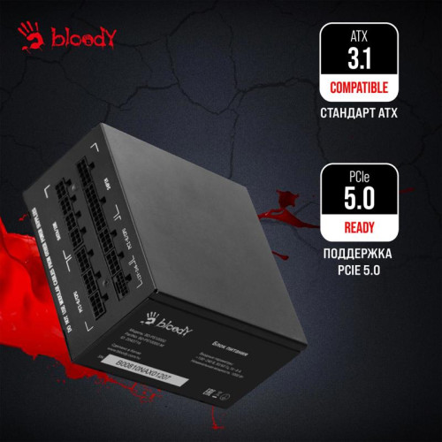 Блок питания Bloody ATX 1000W BD-PS1000G 80+ gold (20+4pin) APFC 140mm fan 12xSATA Cab Manag RTL [BD-PS1000G-M]
