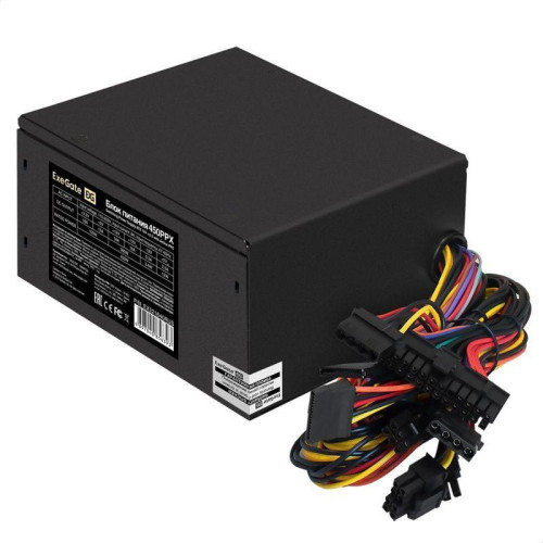 Блок питания Exegate ATX 450W 450PPX 80+ (20+4pin) APFC 140mm fan 4xSATA