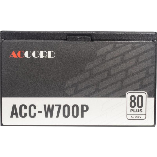 Блок питания Accord ATX 700W ACC-W700P 80 PLUS WHITE (20+4pin) 120mm fan 6xSATA RTL [ACC-W700P]