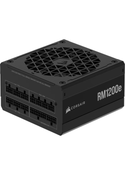 Блоки питания/ Power Supply Corsair RM1200e Low-Noise, Model RPS0189, 1200W 80+ Gold (ATX, 3.1, PCIe 5.1, Full modular, 1x24(20+4)pin, 1x12V-2x6, 1x16-pin PCIe, 2x4+4-pin CPU +12V (EPS), 4x4-pin Molex, 6x6+2-pin PCIe, 7xSATA3, Active, 140x140mm, 150x150x8