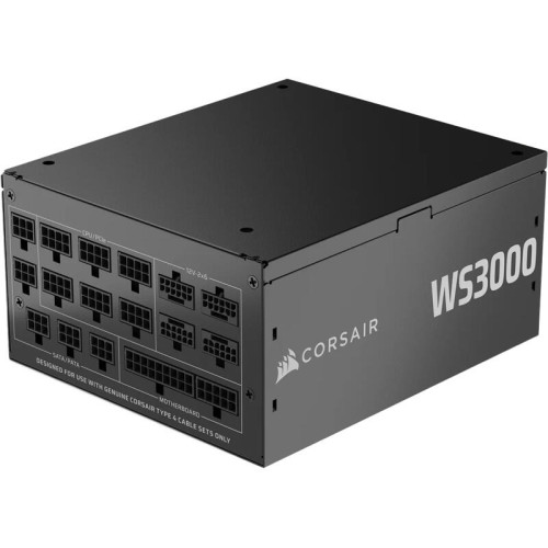 Блоки питания/ Power Supply Corsair WS3000, Model RPS0237, 3000W 80+ Platinum (ATX, 3.1, PCIe 5.1, Full modular, 1x24(20+4)pin, 4x12V-2x6, 2x4+4-pin CPU +12V (EPS), 6x4-pin Molex, 8x6+2-pin PCIe, 9xSATA3, Active, 140x140mm, 175x150x86mm, APFC, Power cable