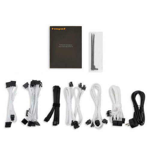 Блок питания/ HSPD, 850W 80+ Gold (ATX, 3.1, PCIe 5.1, Full modular, 1x24(20+4)pin mesh 550mm, 2xCPU 8(4+4)pin 700mm, 2xPCIe*2 8(6+2)pin 600+150mm, 1x12VHPWR PCIe 5.1 12+4pin 600W 600mm, 3xSATA*3 450+150+150mm, 1xMOLEX4pin*3 450+150+150mm , Active, 120x12