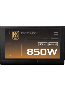 Блок питания 850W/ Power Supply Thermalright, 850W 80+ Gold (ATX, 3.1, PCIe 5.1, Full modular, 1x24(20+4)pin, 2xCPU 8(4+4)pin, 2xPCIe*2 8(6+2)pin, 1x12V-2x6, 8xSATA3, 3xMOLEX4pin, Active, 120x120mm, 150x140x86mm, APFC, OVP, UVP, SCP, OCP, OTP, OPP, black)