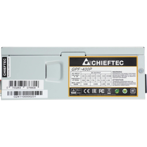 Блок питания Chieftec ATX 400W SMART GPF-400P 24pin APFC 80mm fan 4xSATA [GPF-400P]