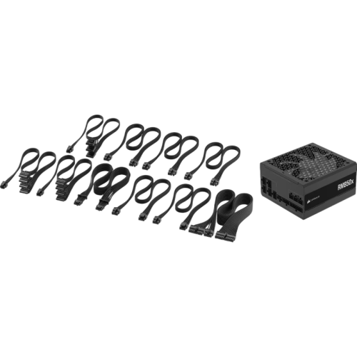 Блоки питания/ Power Supply Corsair RM850x, Model RPS0197, 850W 80+ Gold (ATX, 3.1, PCIe 5.1, Full modular, 1x24(20+4)pin, 1x12V-2x6, 2x4+4-pin CPU +12V (EPS), 3x4-pin Molex, 3x6+2-pin PCIe, 8xSATA3, Active, 140x140mm, 160x150x86mm, APFC, Power cable-EU, 