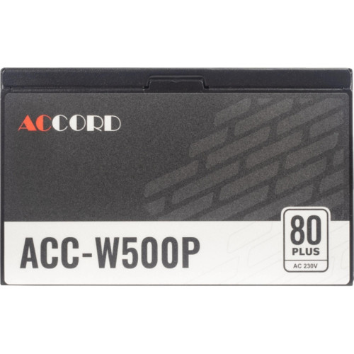 Блок питания Accord ATX 500W ACC-W500P 80 PLUS WHITE (20+4pin) 120mm fan 6xSATA [ACC-W500P]