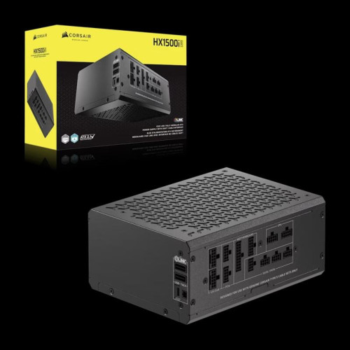 Блоки питания/ Power Supply Corsair HX1500i SHIFT, Model RPS0196, 1500W 80+ Platinum (ATX, 3.1, PCIe 5.1, Full modular, 1x24(20+4)pin, 2x12V-2x6, 2x4+4-pin CPU +12V (EPS), 8x4-pin Molex, 6x6+2-pin PCIe, 12xSATA3, Active, 140x140mm, 150x200x86mm, APFC, Pow