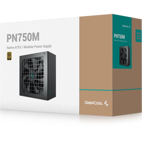 Блок питания Deepcool ATX 750W PN750M V2 Gen.5 80+ gold (20+4pin) APFC 120mm fan 8xSATA RTL [R-PN750M-FC0B-WGEU]