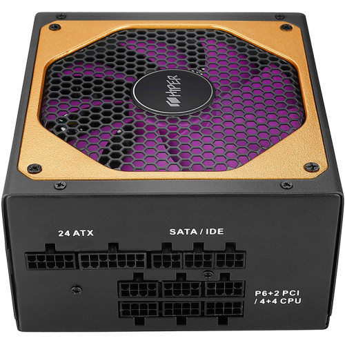 блок питания для ПК 1200 Ватт/ PSU HIPER HPG-1200FM (1200W 80+Gold, 14cm Fan, 220V input, Efficiency 90%, Modular, Black) BOX