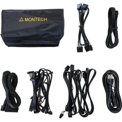 Блок питания Montech ATX 850W TITAN GOLD Gen.5 80+ gold (20+4pin) APFC 135mm fan 12xSATA Cab Manag RTL Блок питания Montech ATX 850W TITAN GOLD Gen.5 80+ gold (20+4pin) APFC 135mm fan 12xSATA Cab Manag RTL
