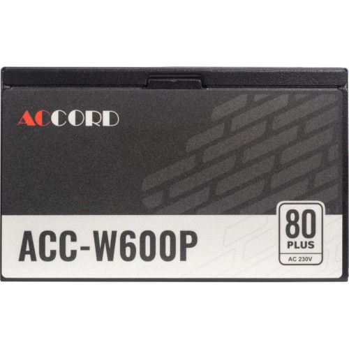 Блок питания Accord ATX 600W ACC-W600P 80 PLUS WHITE (20+4pin) 120mm fan 6xSATA [ACC-W600P]