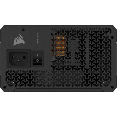 Блоки питания/ Power Supply Corsair RM750e, Model RPS0215, 750W 80+ Gold (ATX, 3.1, PCIe 5.1, Full modular, 1x24(20+4)pin, 2xEPS/ATX 12V 8-pin (4+4), 1x12V-2x6(12+4)pin, 2x12V-2x6 to Dual 8-Pin(6+2), 1xPCIe 8-Pin(6+2), 4xSATA (4 Straight SATA), 4xSATA / P