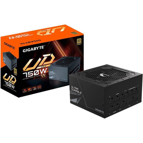 Блок питания Gigabyte ATX 750W GP-UD750GM 80+ gold (20+4pin) APFC 120mm fan 8xSATA Cab Manag RTL [GP-UD750GM]