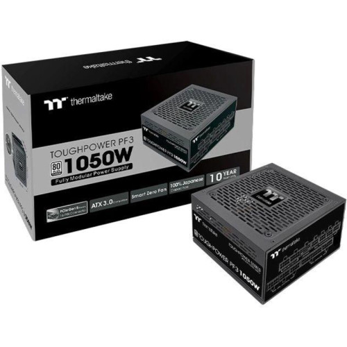 Блок питания Thermaltake ATX 1050W Toughpower PF3 Gen.5 80+ platinum 24pin APFC 120mm fan LED 12xSATA Cab Manag RTL [PS-TPD-1050FNFAPE-3]