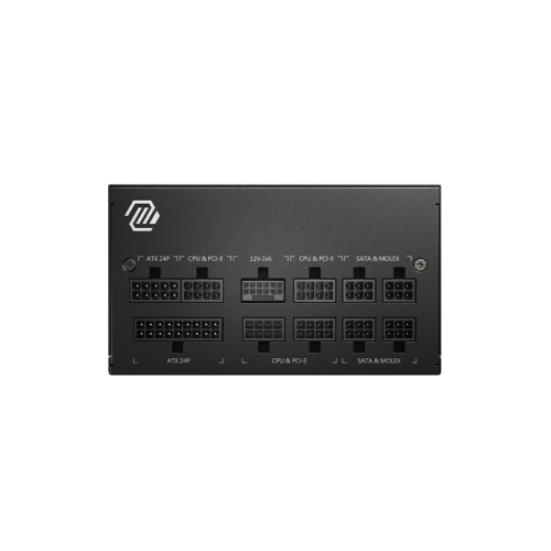 Блок питания ПК/ Power Supply MSI MAG A850GL PCIE5, 850W 80+ Gold (ATX, 3.0, PCIe 5.0, Full modular, 1x24(20+4)pin, 2xCPU 8(4+4)pin, 4xPCIe*2 8(6+2)pin, 1x12VHPWR, 8xSATA3, 4xMOLEX4pin, Active, 120x120mm, 150x140x86mm, APFC, black)
