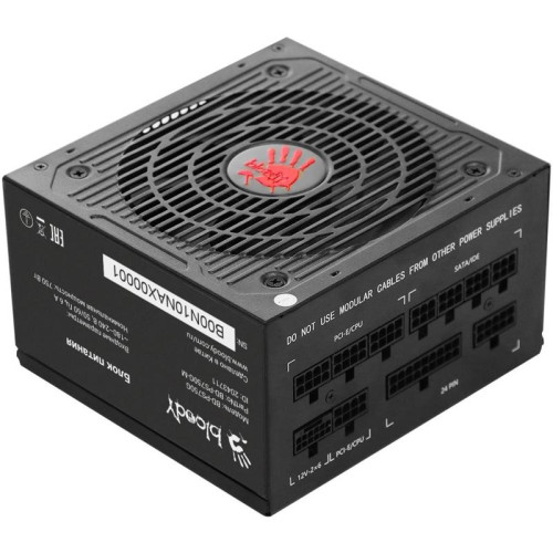 Блок питания Bloody ATX 750W BD-PS750G 80+ gold (20+4pin) APFC 120mm fan 6xSATA Cab Manag RTL [BD-PS750G-M]