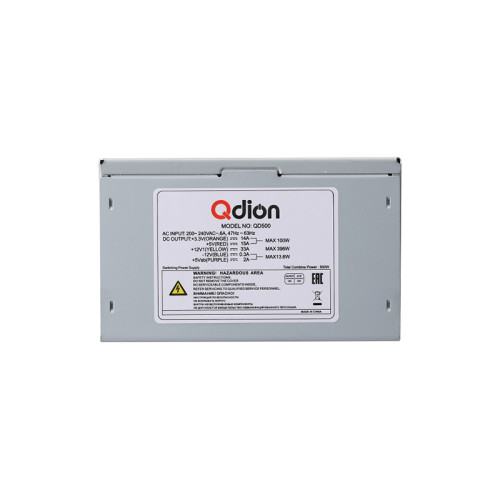 Блок питания 500Вт/ Power Supply FSP QDION ATX 500W, 120mm, 5xSATA, 1xPCI-E(6+2), nonPFC