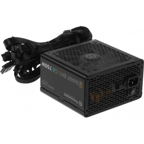 Блок питания Thermaltake ATX 750W Smart BX1 RGB 80+ bronze (20+4pin) APFC 120mm fan color LED 8xSATA RTL [PS-SPR-0750NHSABE-1]