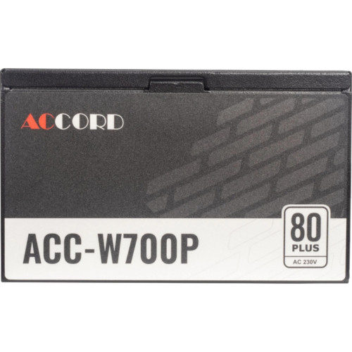 Блок питания Accord ATX 700W ACC-W700P 80 PLUS WHITE (20+4pin) 120mm fan 6xSATA RTL [ACC-W700P]