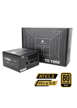 Блок питания ПК/ Power Supply Thermalright, 1000W 80+ Gold (ATX, 3.0, PCIe 5.0, Full modular, 1x24(20+4)pin 600mm, 1xCPU 8(4+4)pin 650mm, 2xPCIe*2 8(6+2)pin 650+150mm, 1x12VHPWR PCIe 5.0 12+4pin 600mm, 4xSATA*4 450+150+150+150mm, 2xMOLEX4pin*3 500+150+150