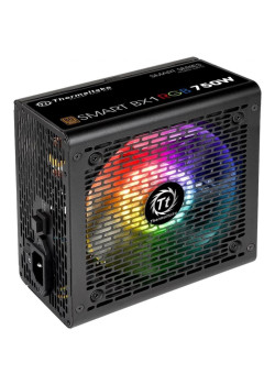 Блок питания Thermaltake ATX 750W Smart BX1 RGB 80+ bronze (20+4pin) APFC 120mm fan color LED 8xSATA RTL [PS-SPR-0750NHSABE-1]
