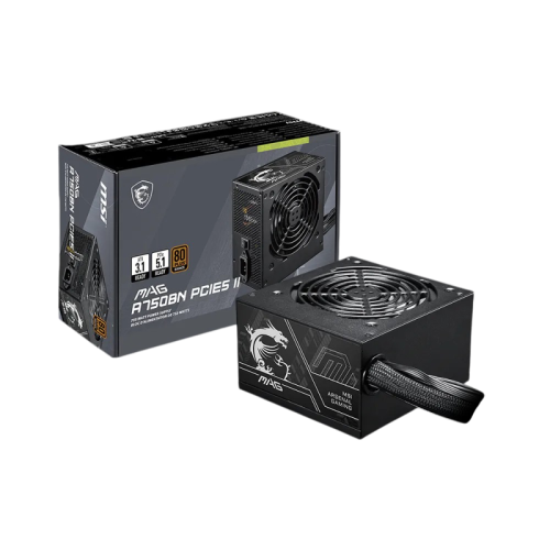 Блок питания MSI ATX 750W MAG A750BN PCIE5 II 80+ bronze (20+4pin) APFC 120mm fan 3xSATA RTL