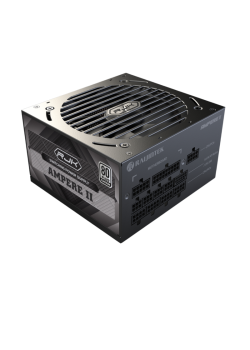 Блоки питания/ Power Supply Raijintek AMPERE II 850, 850W 80+ Platinum (ATX, 3.1, PCIe 5.1, Full-modular, 1x24(20+4)pin, 2x4+4-pin CPU, 3x6+2-pin PCIe, 1x12V(2x6), 10xSATA3, 5xMolex, Active, 120x120mm, 150x140x86mm, APFC, black)