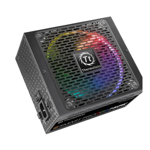 Блок питания Thermaltake ATX 750W SMART PRO RGB 80+ bronze (20+4pin) APFC 140mm fan color LED 9xSATA Cab Manag RTL [PS-SPR-0750FPCBEU-R]