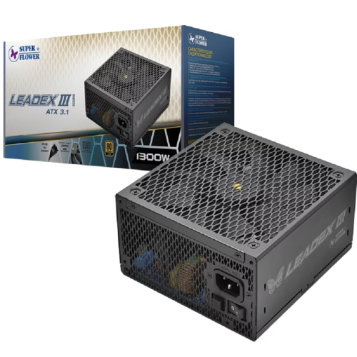 блок питания 1300 Ватт/ Super Flower Power Supply Leadex III Gold, 1300W, ATX 3.1, 140mm, 8xSATA, 4xPCI-E(6+2), 1x12VHPWR(12+4), APFC, 80+ Gold, Full Modular