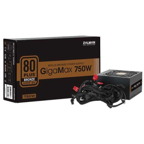 Блок питания Zalman ATX 750W ZM750-GVII 80+ bronze 24pin APFC 120mm fan 5xSATA RTL [ZM750-GVII]